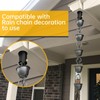 ForoGore 2 Pack Rain Chain Gutter Adapter Black Metal Rain