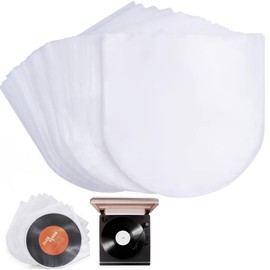 Jindizi Vinyl Record Inner Sleeves, Inner Sleeves Vinyl,Vinyl Sleeves Vinyl Record Inner Sleeves, Anti Static Round Bottom Vinyl Protective Sleeves(100pcs, 12inch)