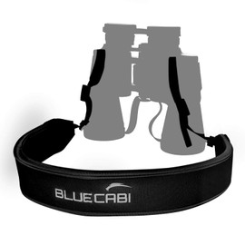 BlueCabi Neoprene Neck Strap for Cameras and Binoculars - Wide Comfortable Unisex Adjustable Anti-Slip Neck/Shoulder Belt Strap - Perfect for Binoculars, Rangefinders and DSLR Cameras - Black