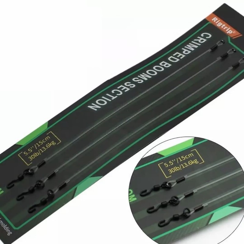 3x Spinner Rigs for Carp Fishing - 5.5" Boom, 30lb