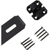 Merriway BH04257 115mm (4.1/2 inch) Black Safety Hasp and Staple,