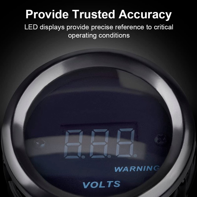 WATERWICH DC12V Voltmeter Blue Digital LED Volt Gauge Voltage Meter
