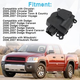 WMPHE HVAC Blend Door Actuator Replacement for 604-004 Compatible with 2005-2007 Chrysler 300 Town Country Voyage Dodge Caravan Charger Dakota Grand Caravan Magnum Mitsubishi Raider