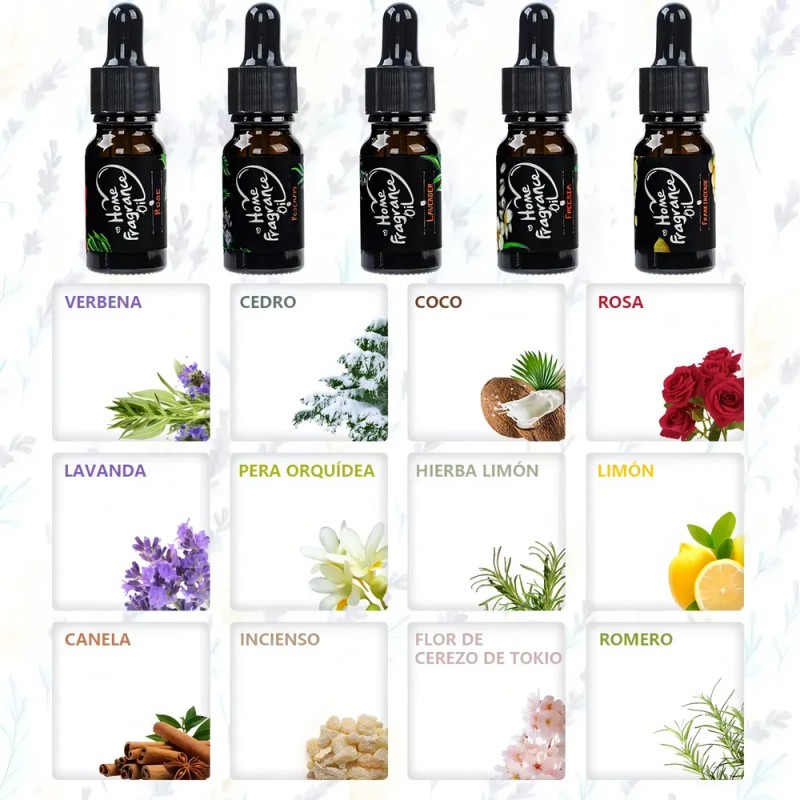 Kit De 12 Aceites Esenciales 100% Natural Para Difusor Y