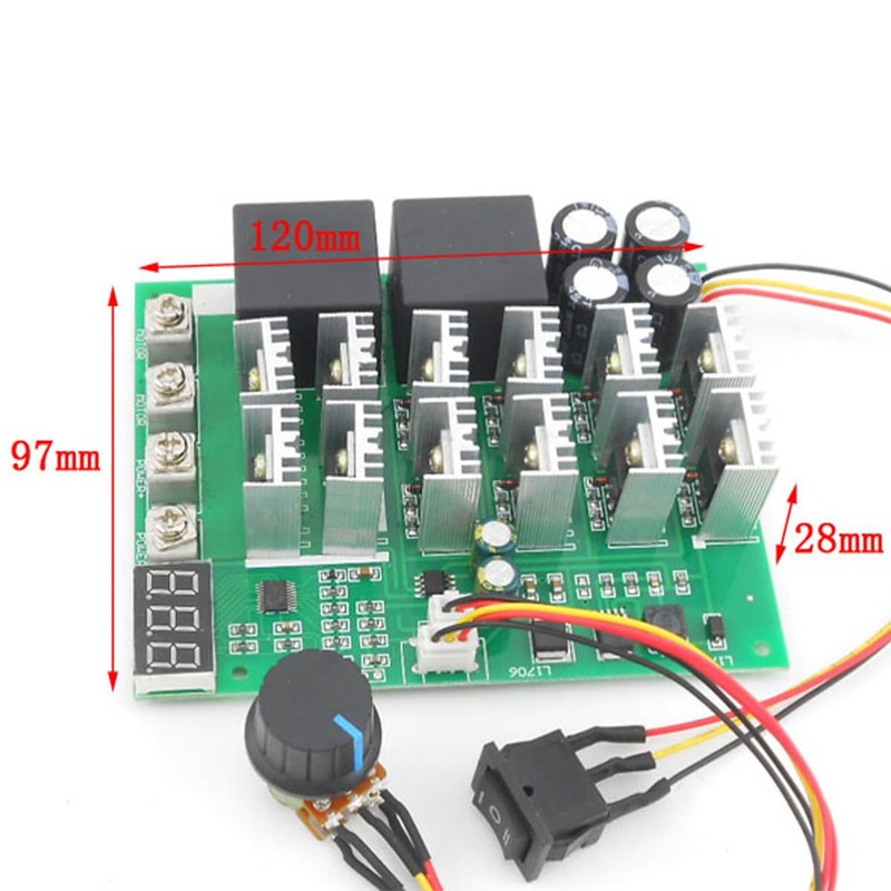 Tiardey DC Motor Controller DC 10-55V 60A DC Motor Speed