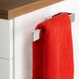 2 Pieces Towel Rail PELI Cabinet Mounting/Aluminium Massiv Chrome Polished/Length: 325 mm/Width: 65 mm/Height: 30 mm/Material Thickness: 8 mm/Towel Rail from SO-Tech®