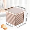 HOFURME 2 Pcs Square Nonstick Square Loaf Pan With Lid,