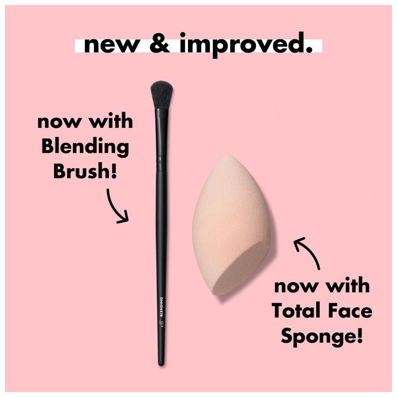 Full Face & Eye Makeup Brush Set with Travel Case