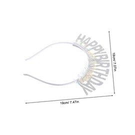 Healvian 6pcs Glitter Happy Birthday Headbands with Tinsel Accents Fun Hair Accessories for Birthday Parties Showers and Celebrations Lightweight and Comfortable Headwear for Women