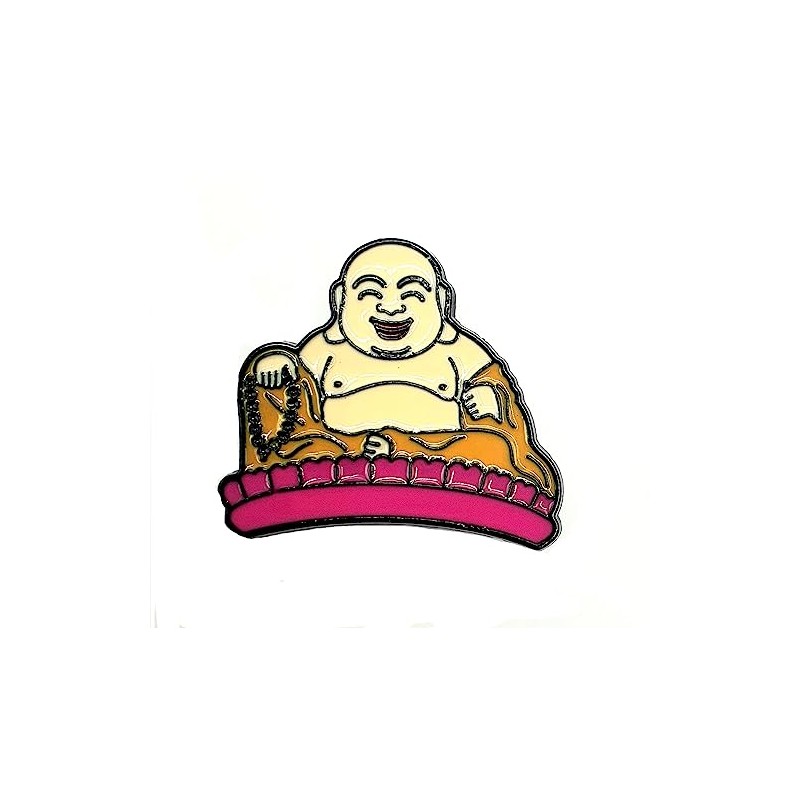 Happy Sitting Buddha Buddhist Metal Enamel Pin Badge