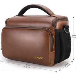 DOMISO SLR DSLR Kameratasche Wasserdicht Fototasche, Braun