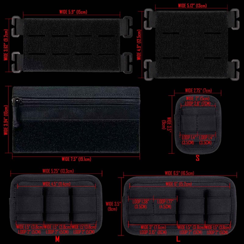 BOSITIVE Tactical Bag Insert Modular Organizer Utility Admin Pouch Hook,