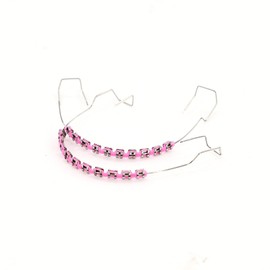 3 Pair of Temporary Tooth Decoration, Teeth Retainer Practical Brackets para Dientes Sturdy Retenedores de Dientes Ortodoncia Props for Dental Students to Practice (Pink)