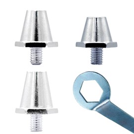 VERSTUDS 24 screw studs for football boots made of aluminium, 13 mm - 15 mm, replacement studs with stud wrench, rugby studs, football studs