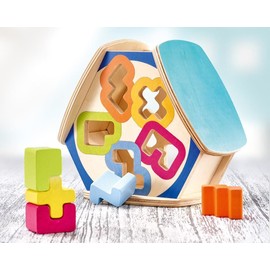 Selecta 62066 Sortino Wooden Sorting Box, Multi-Colour