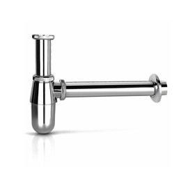 Zinc Alloy Siphon Bottle Siphon Trap,Universal G1-1/4 Washbasin Siphon Drain Siphon Washbasin Trap for Bathroom Sink Syphon