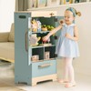 ROBOTIME Toy Kitchen Wooden Fridge, Play Refrigerator for Kids &