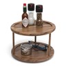 Lipper International 1302 Acacia Wood 2-Tier 10" Kitchen Turntable