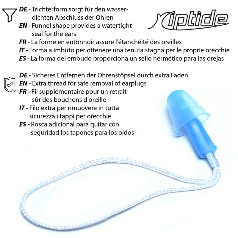 Ergonomic nose clip and earplugs for swimming, diving or snorkeling