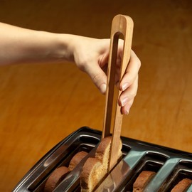 AEX Magnetic Bamboo Toast Tongs Wooden Tongs Reusable Bamboo Kitchen Tongs Disposable Utensils Mini Bamboo Tongs for Cooking and Serving Utensils Tool
