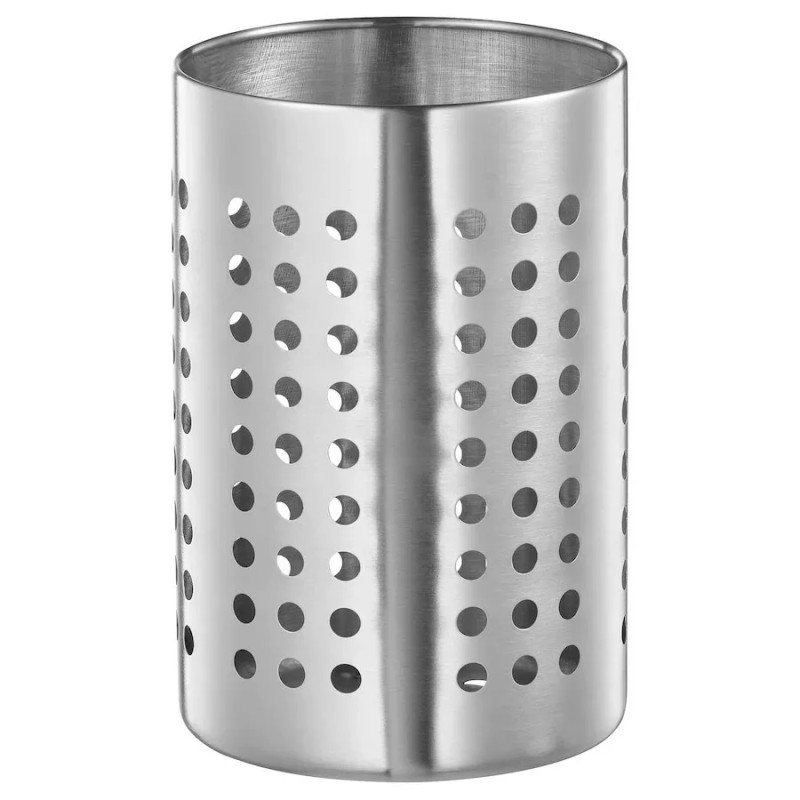 IKEA ORDNING Stainless Steel Large 7" Kitchen Utensil Caddy Cooking