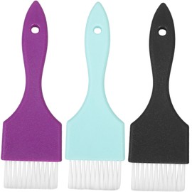 Mikinona 3pcs Hair Dye Brush Kit Soft Hair Coloring Applicator for Home Salon Use Random Color