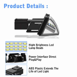 TECTICO LED Number Plate Light SMD Canbus for 206 207 306 307 308 406 407 5008 Partner C3 C4 C5 Berlingo Saxo Pack of 2