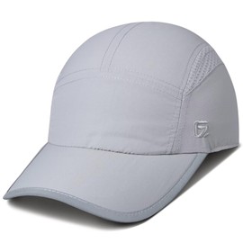 GADIEMKENSD Unisex Hats Baseball Cap UPF 50+ Sun Quick Dry Lightweight Breathable Reflective Trucker Hat Outdoor Hiking Fishing Run Golf Sports Dad Mesh Running Hats Ponytail for Unisex Light Gray M/L