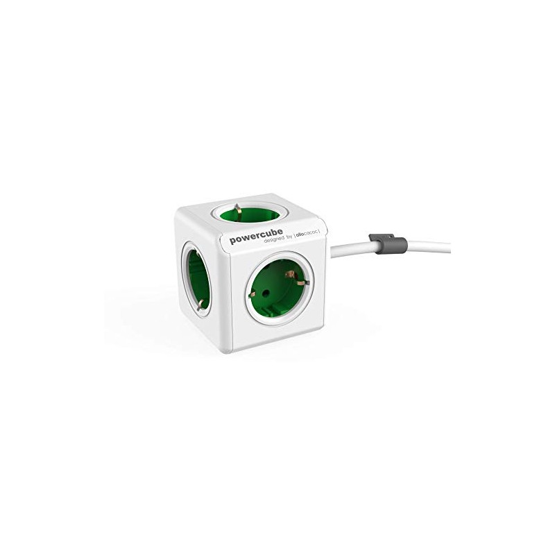 Allocacoc 1306GN/DEEXPC 5AC outlet(s) 1.5m Green,White power extension 1306GN/DEEXPC, 1.5