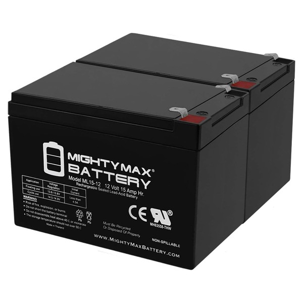 Mighty Max Battery 12V 15AH F2 Battery Replaces E-Scooter 36