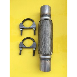 AP 2.25 x 6” x10”Exhaust Flex Pipe Tube Exhaust Heavy Duty Stainless Steel W/clamps