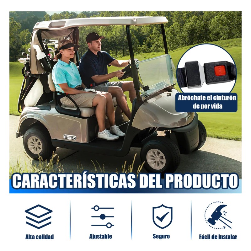 Cinturón De Seguridad De 2 Puntos Autos Universal 2 Piezas