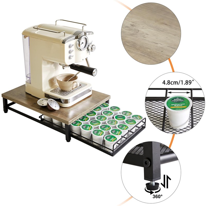 IBUYKE Coffee Pod Drawer Holder for K Cup, 35 Capacity