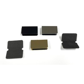 Glass Door Catch Plate in Black - 10 Pack