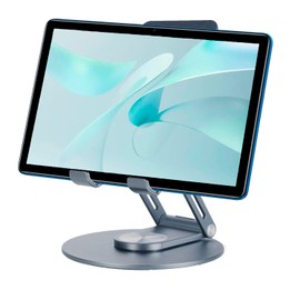 DOOGEE Swivelling Flat stand For Tablets, Adjustable Metal Desk Desktop Universal Cell Phone Holder