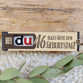 Generisch 46 Geburtstag - Schokoriegel Geschenkbox inkl. Duplo - 46 Geburtstag Deko, Geschenkideen zum 46 Geburtstag, 46 Geburtstag Frauen, 46 Geburtstag Männer, 46 Geburtstag Geschenk