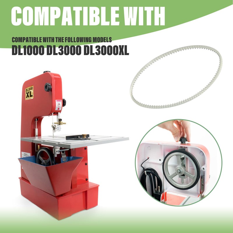 Glass Bandsaw Drive Belt Replacement for Diamond Tech DL1000 DL3000