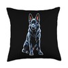 Black German Shepherd Throw Pillow