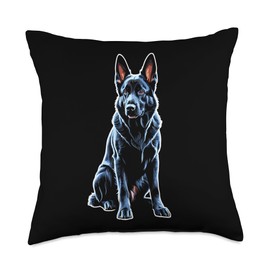 Black German Shepherd Throw Pillow