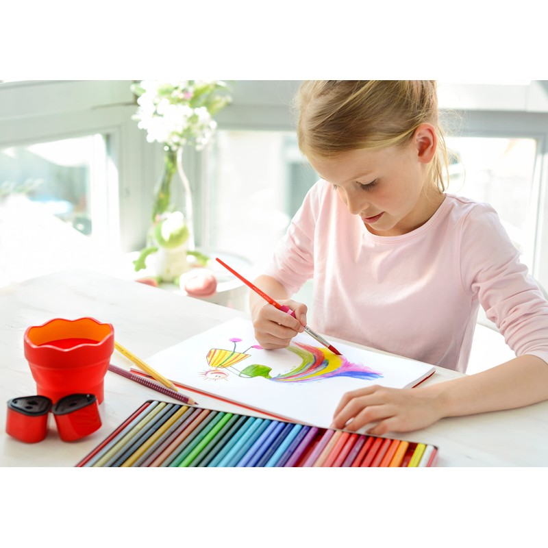 Faber-Castell Colour Grip 112413 Coloured Pencils Pack of 12 Metal