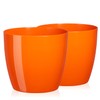 Tymar Pack of 2 Round Shape Planter (Orange, Diameter 18