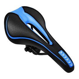 New Gel Bike Seat Bicycle Saddle, MSDADA Bike Saddle for Men & Women, Waterproof Bicycle Seat Comfortable Soft Cushion for Road Bike, Mountain Bike, Exercise Bike, City Bikes(Blue)