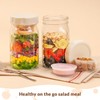SOLIGT 4 Pack Glass Salad Jars with Lids Meal Prep,