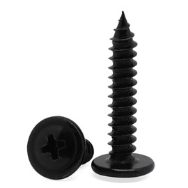 #8 x 1-1/4" Black Phillips Modified Wafer Truss Head Wood Screws, 50 PCS