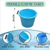 Set of 2- Blue Plastic Builders Bucket 3 Gallon 14