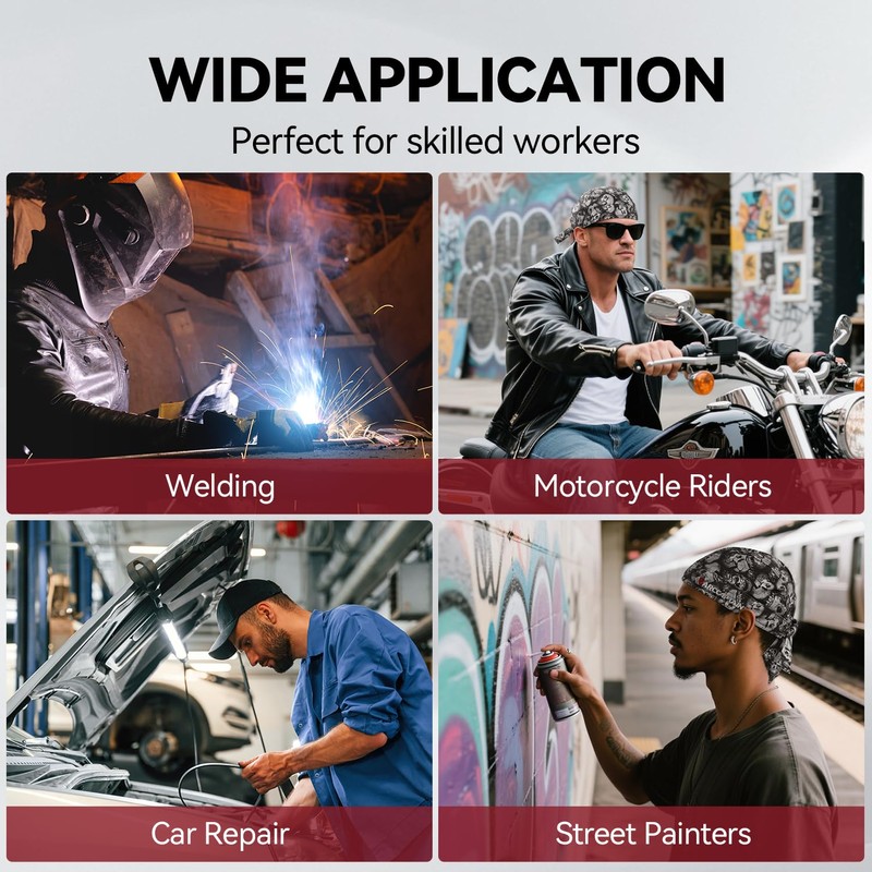 ARCCAPTAIN 2PC Welding Doo Rag, Welding Cap, Protective Welders Cap,