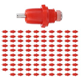 QANYEGN 100Pcs Poultry Screw Style Nippler Waterer, Chicken Nippler Drinker Feeders, Automatic Chicken Water Nipple for Farming Tools