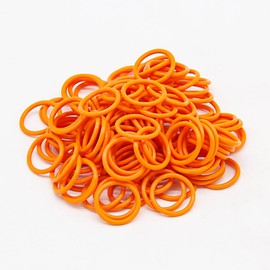 Denkuhin (100 PCS) 11105 Oil O-Ring Replacement Compatible with Harley Davidson Oil Drain Plug, Orange Color