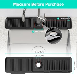 Faucet Mat for Kitchen Sink [5°Slope Fast Self-draining] Kitchen Sink Splash Guard Bathroom Silicone Kitchen Sink Faucet Mat Splash Guard for Kitchen Sink Area Tidy Splash Faucet Guard Draining Mat