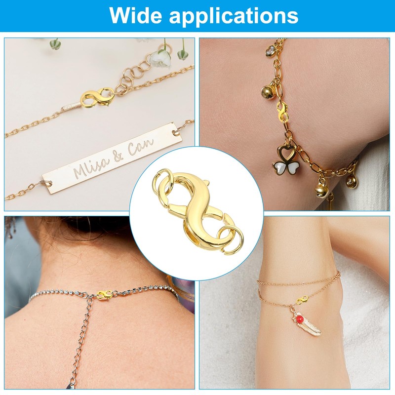 PATIKIL Double Lobster Clasp, Necklace Clasps and Closures Necklace Extender